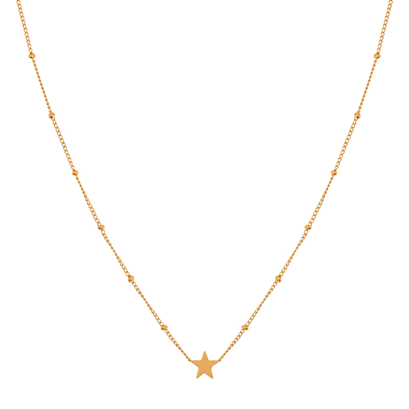 Necklace share star gold