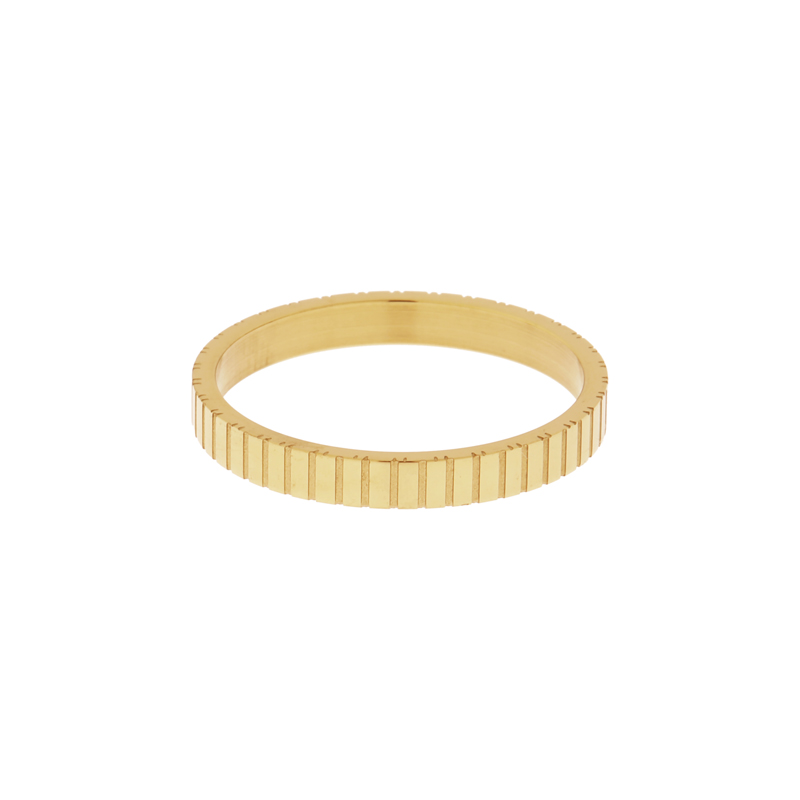 Ring minimalistische streepjes goud