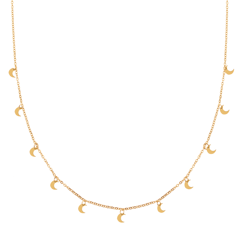 Ketting met een boel maantjes goud Ketting met een boel maantjes goud