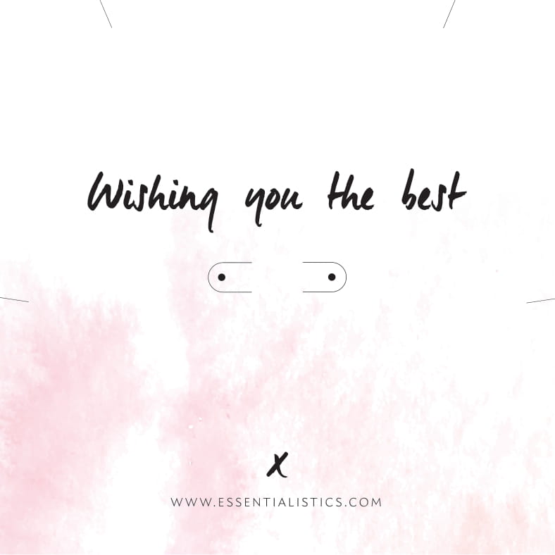 Sieraden kaartje - Wishing you the best Sieraden kaartje - Wishing you the best