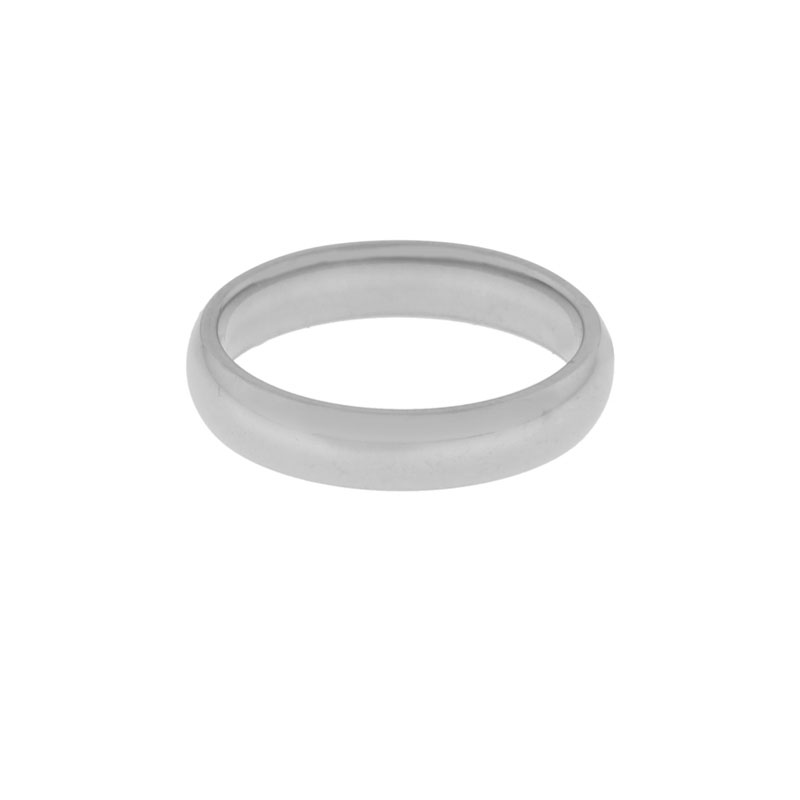 Ring basic rond breed zilver