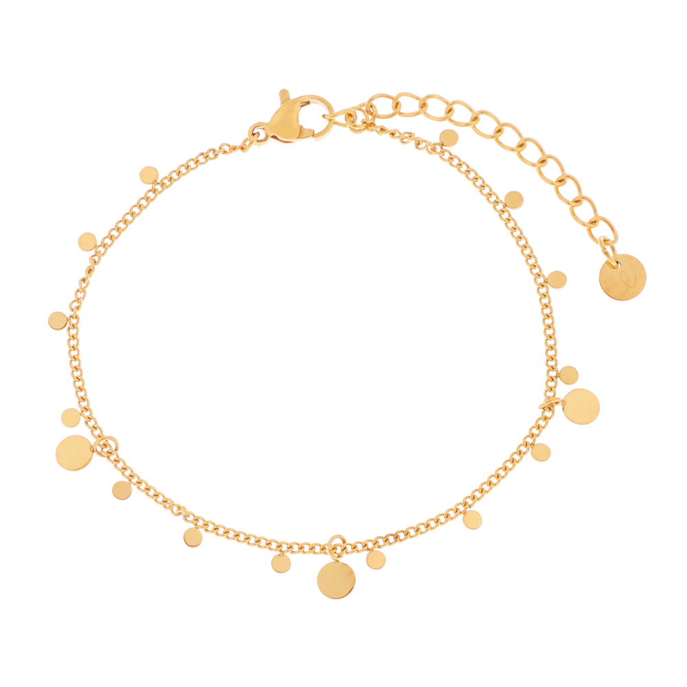 Armband feestelijke muntjes goud Armband feestelijke muntjes goud