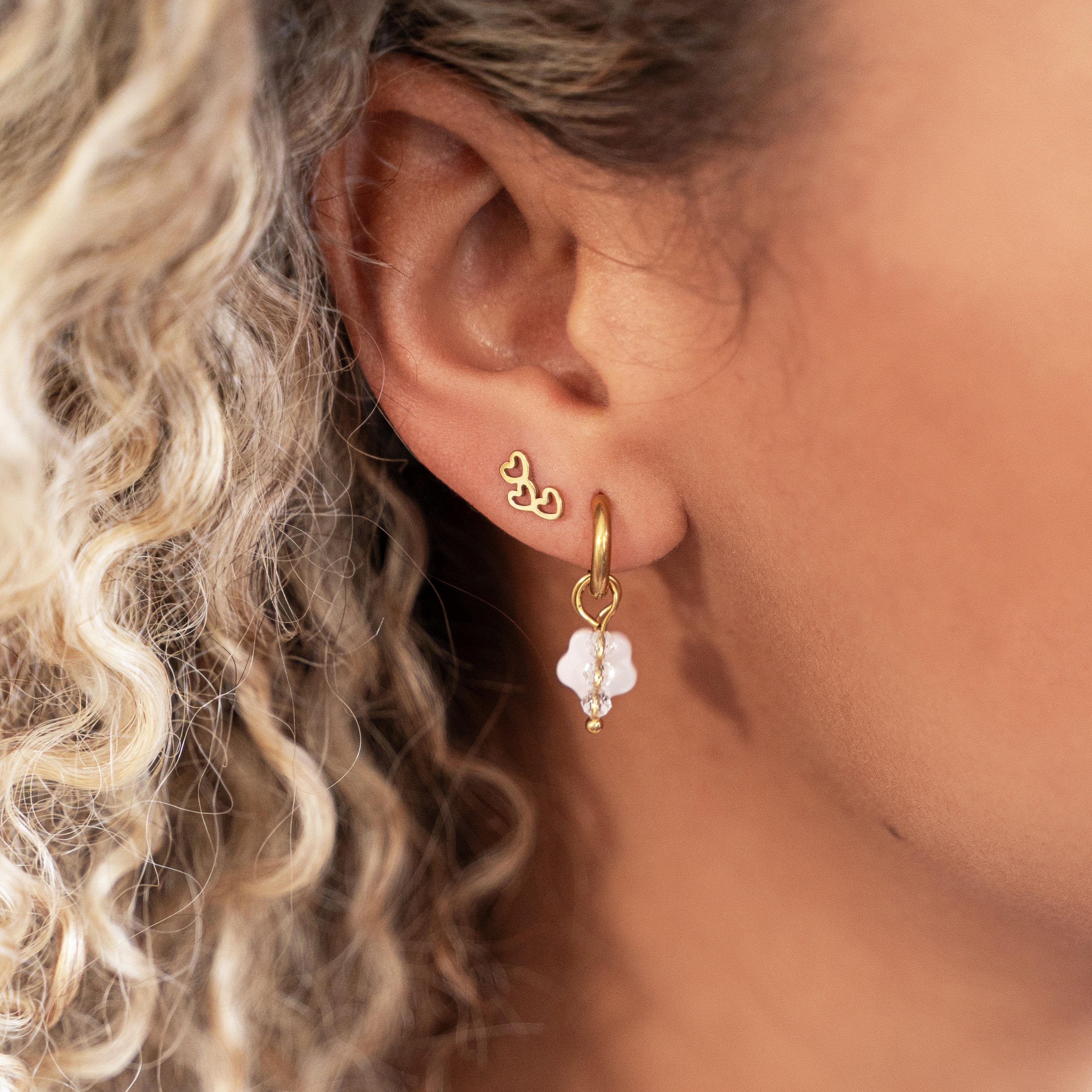 Stud earrings hearts