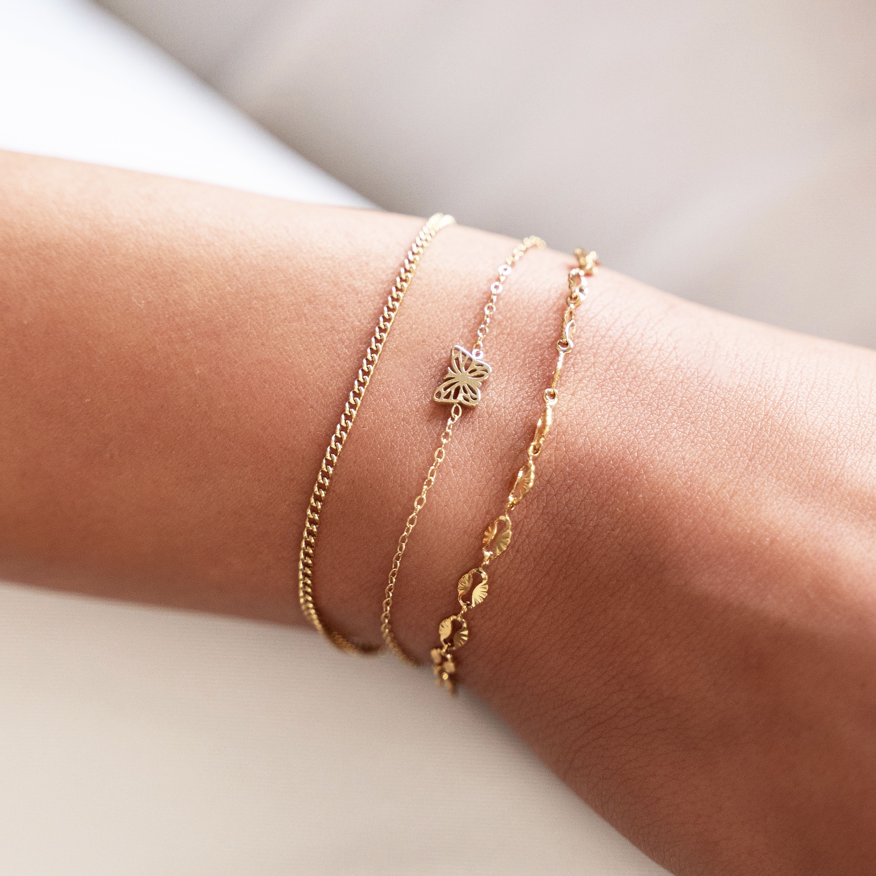 Armband basic fijne schakel smal
