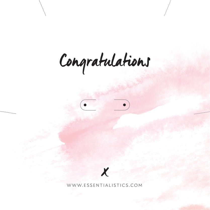 Sieraden kaartje - Congratulations Sieraden kaartje - Congratulations