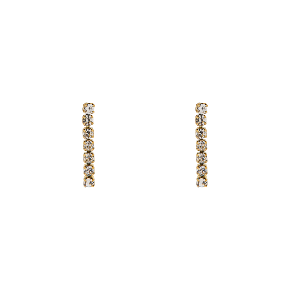 Stud earrings stones gold