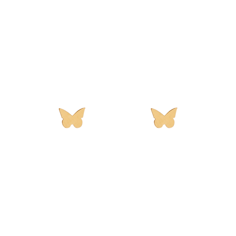Stud oorknopjes vlinder goud