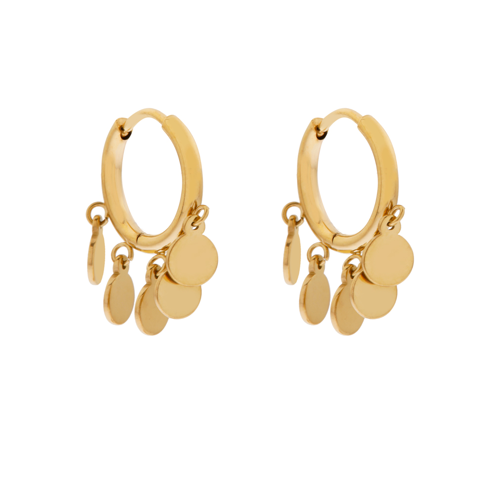 Oorringen veel muntjes goud Oorringen veel muntjes goud