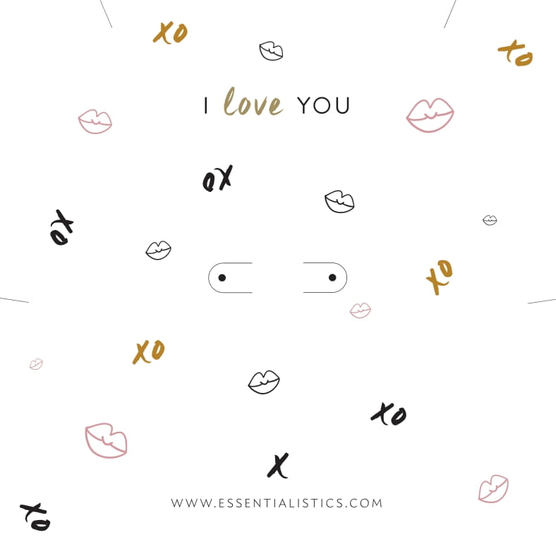 Sieraden kaartje - I love you met xoxo Sieraden kaartje - I love you met xoxo