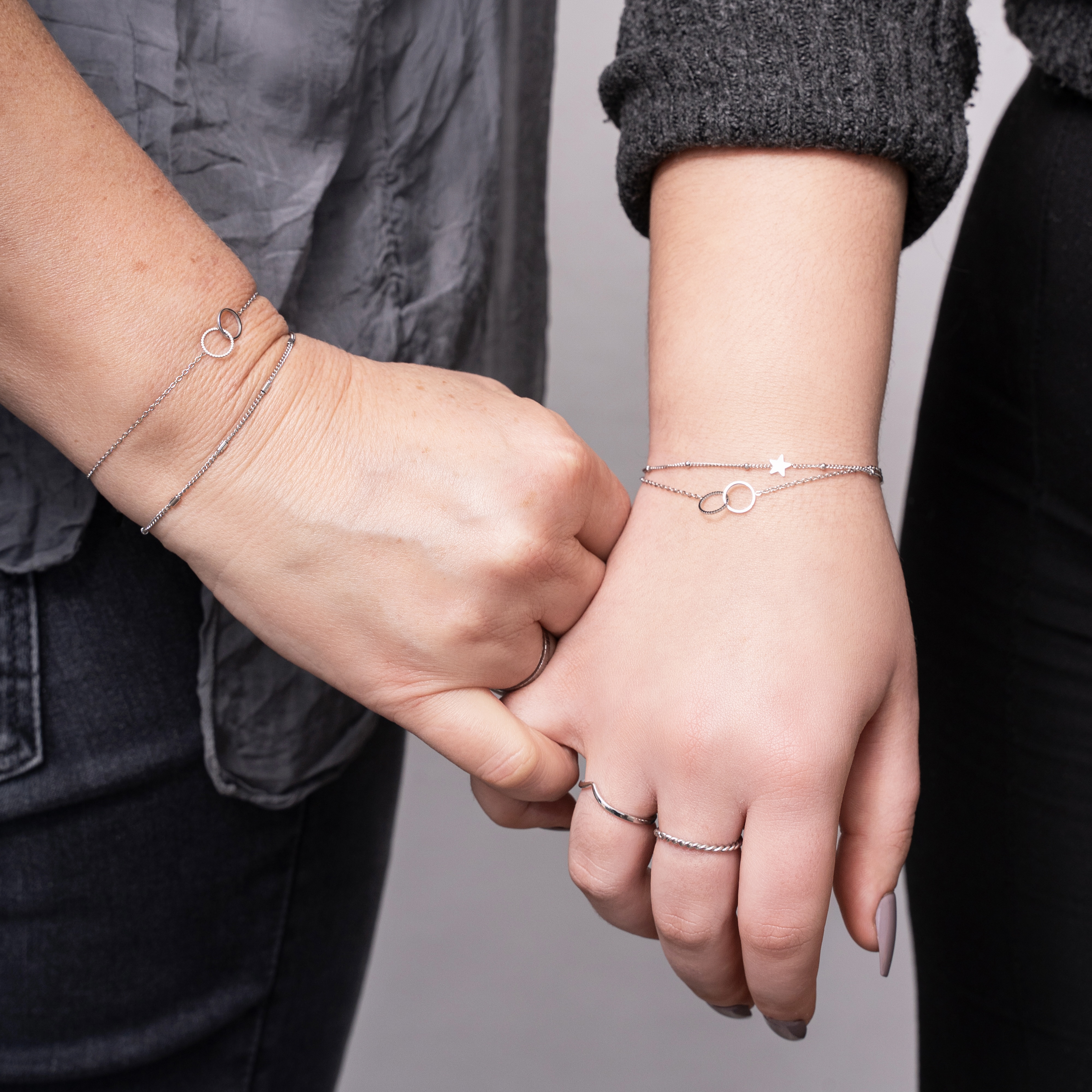 Armbanden set om te delen - forever connected - rondjes