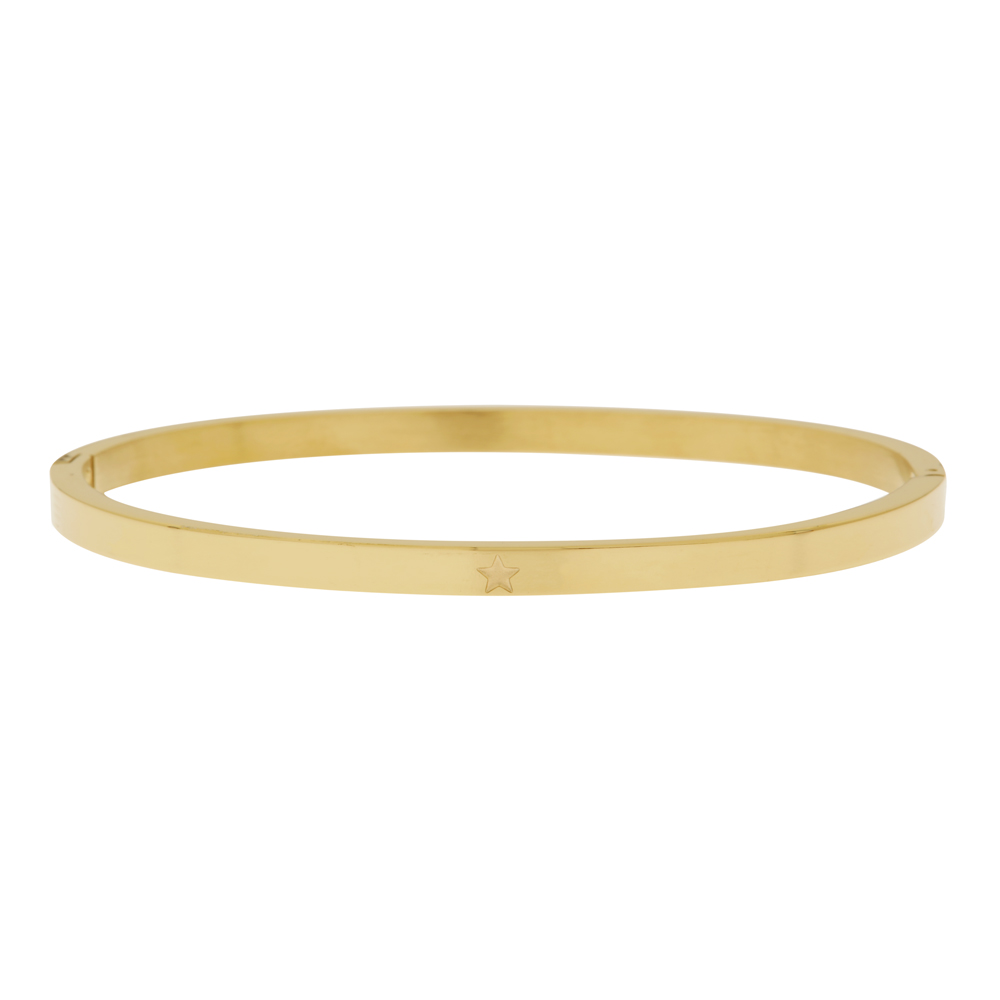 Bangle armband sterretje goud