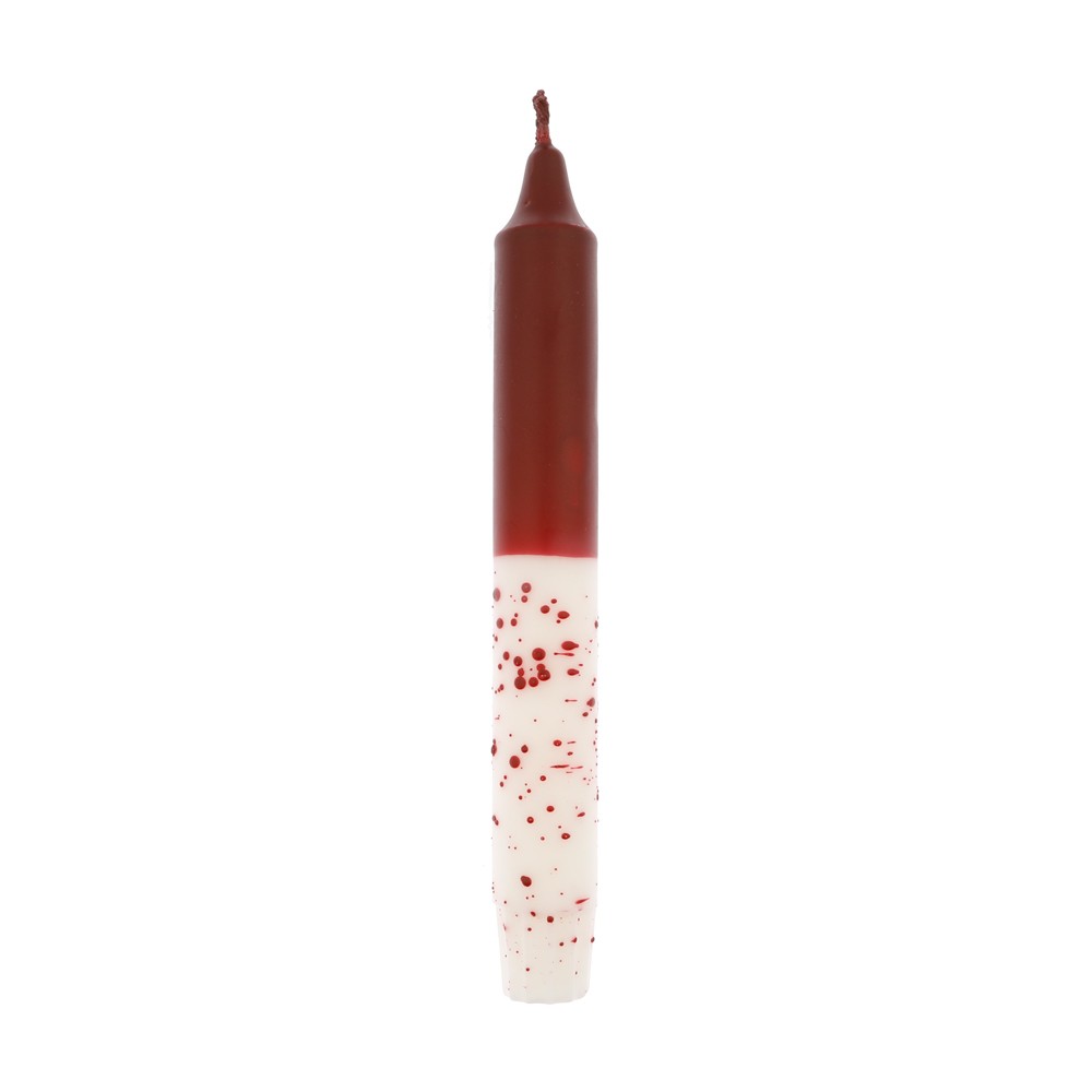 Dip dye confetti dinner candle red white