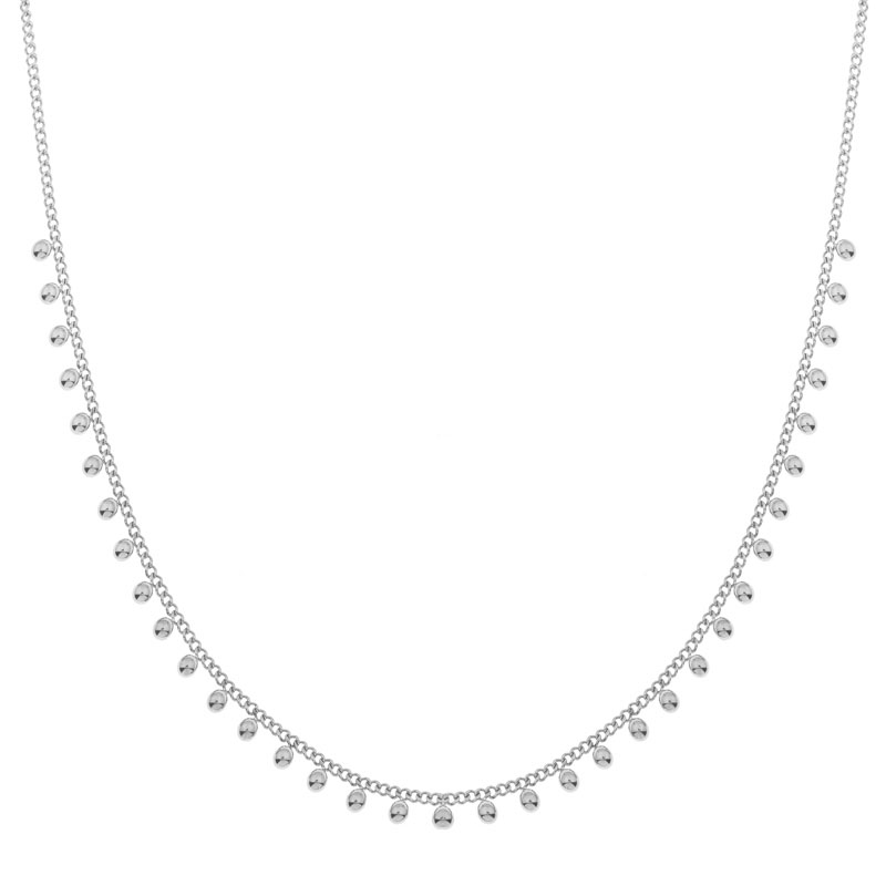 Necklace tiny dots silver