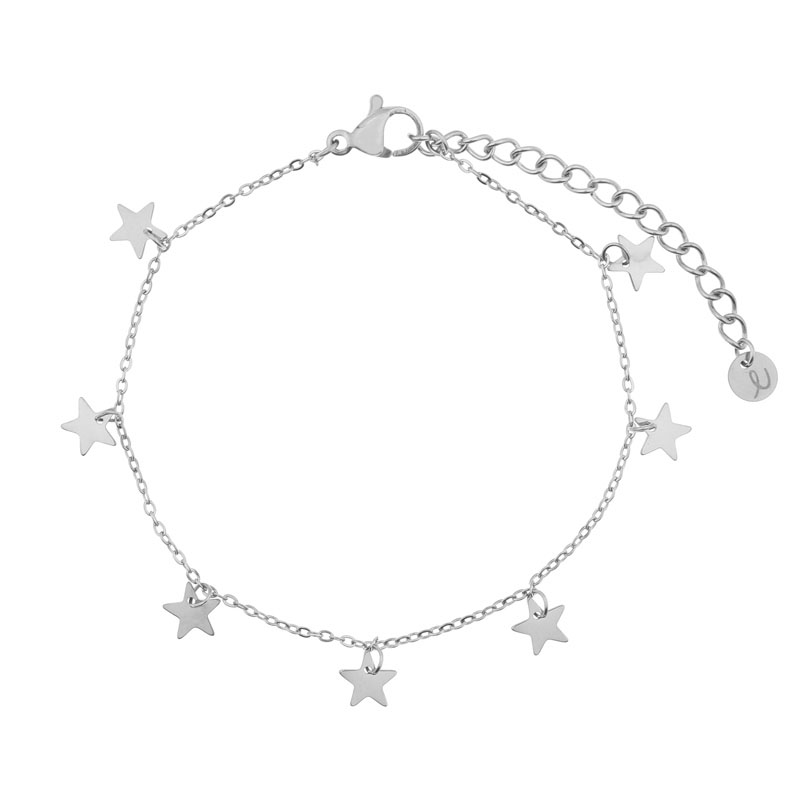 Anklet a lot of stars silver