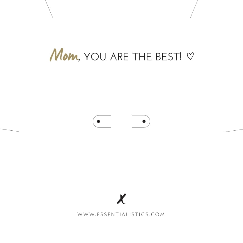 Sieraden kaartje - Mom you are the best Sieraden kaartje - Mom you are the best