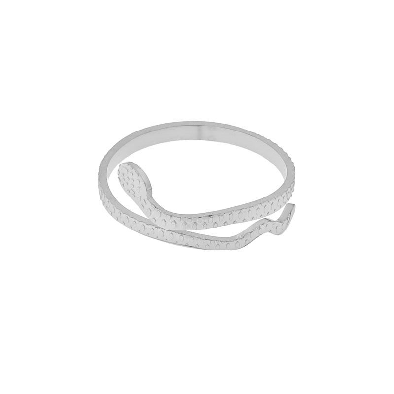Ring minimalistische slang zilver