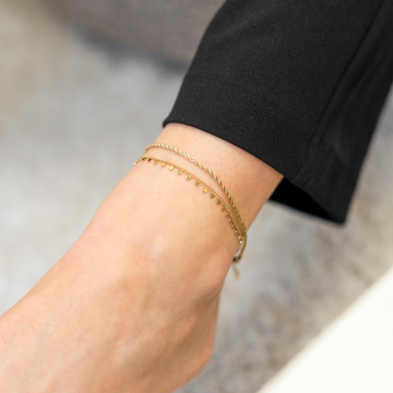 Enkelbandje kleine muntjes Enkelbandje kleine muntjes