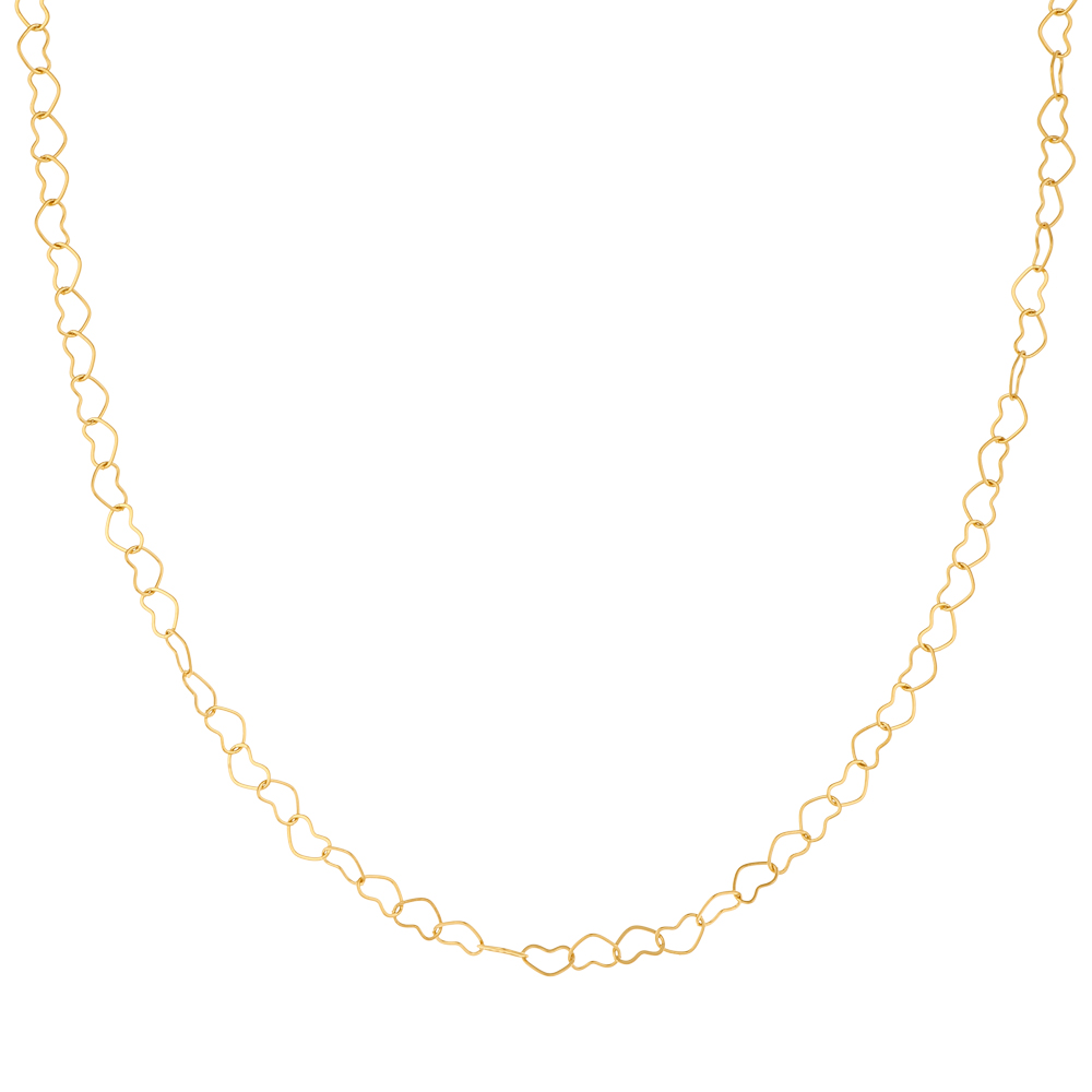 Ketting verbonden open hartjes