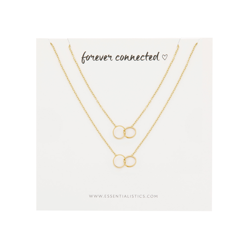 Necklace set share - forever connected - rounds - gold