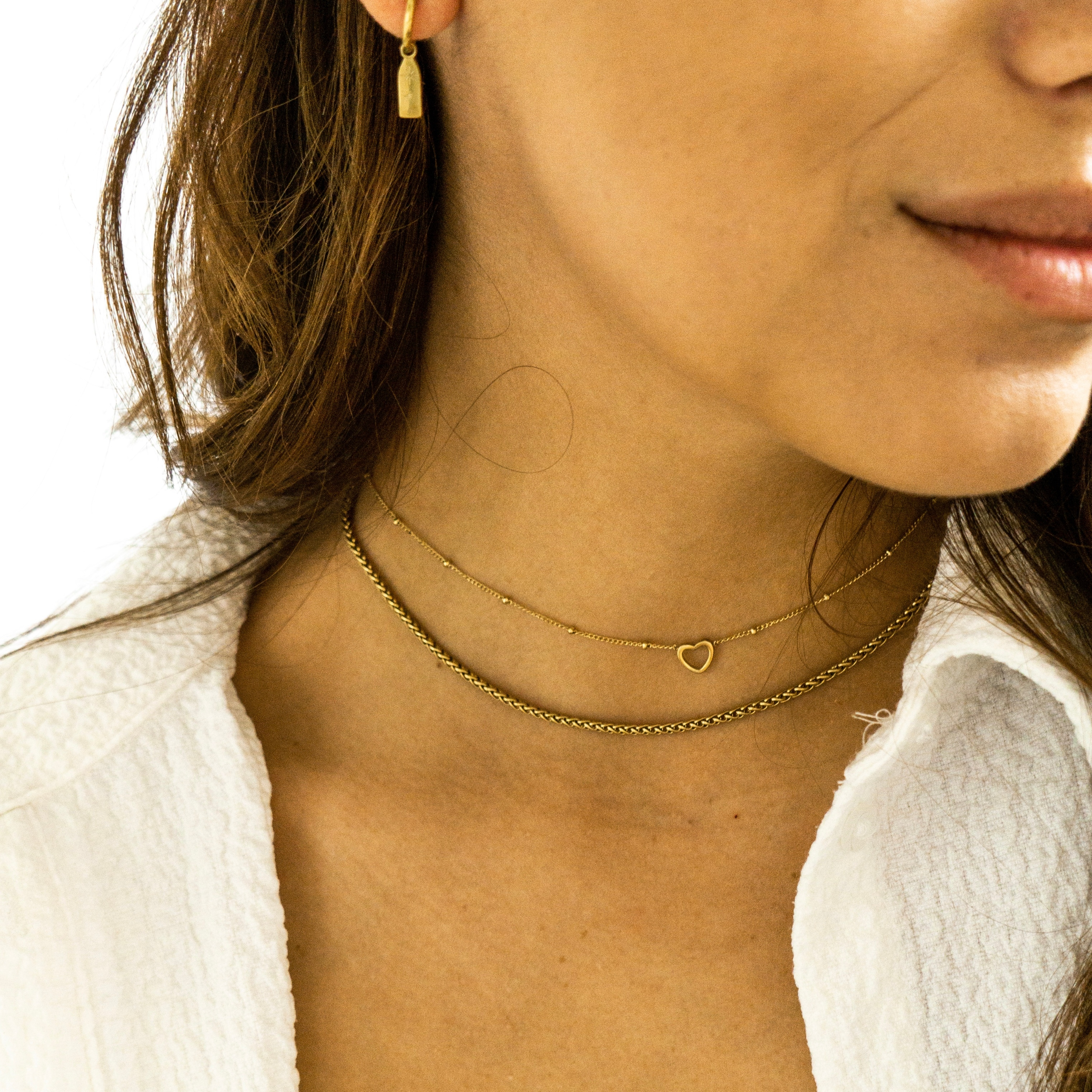 Ketting om te delen open hartje Ketting om te delen open hartje