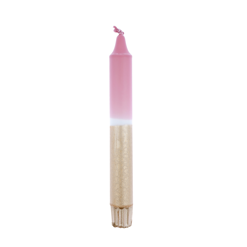 Dip dye dinner candle light pink white champagne