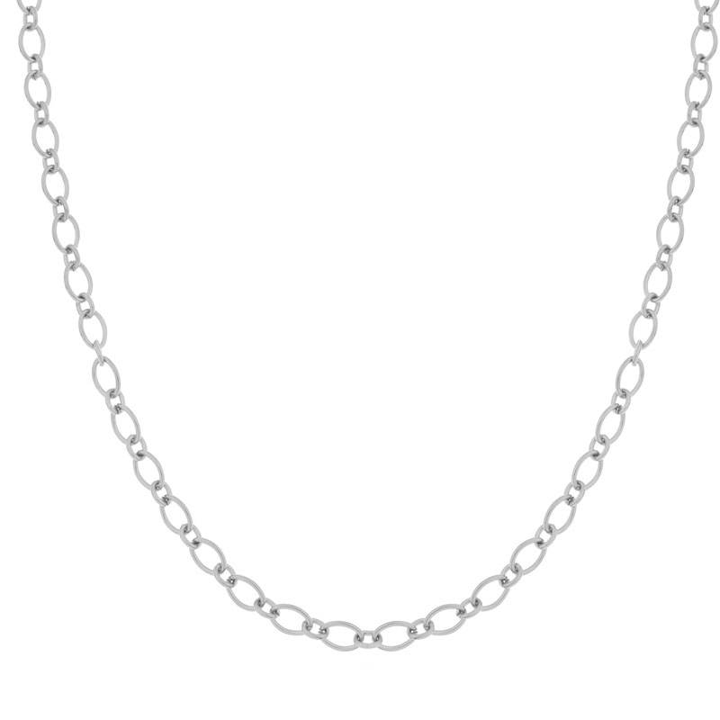 Necklace basic rounds and ovals silver