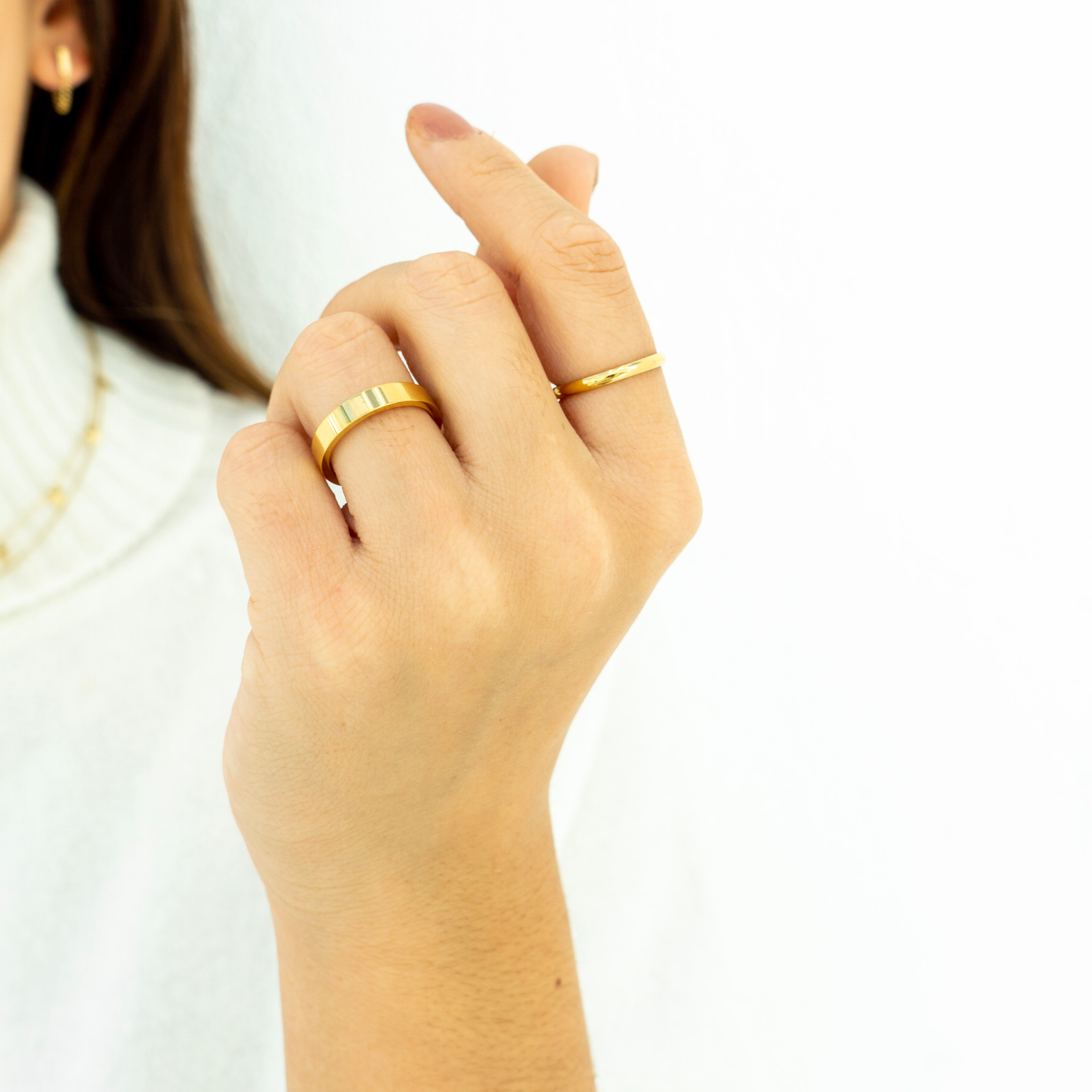 Ring basic vierkant breed Ring basic vierkant breed