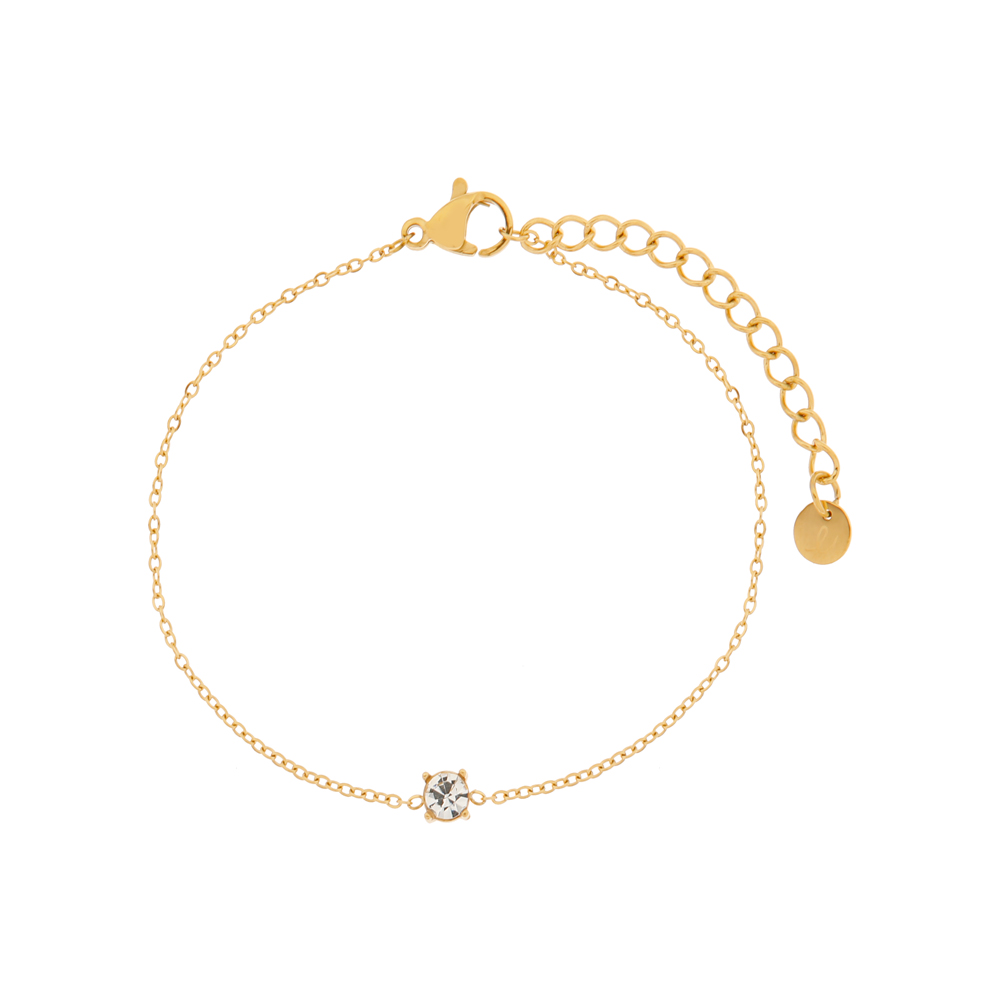 Armband steentje subtiel goud Armband steentje subtiel goud
