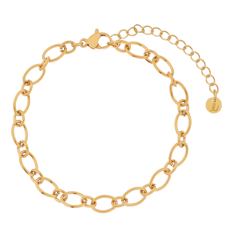 Bracelet basic rounds and ovals gold