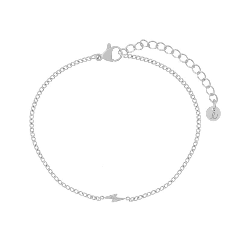 Armband gevlamd bliksemschicht zilver Armband gevlamd bliksemschicht zilver