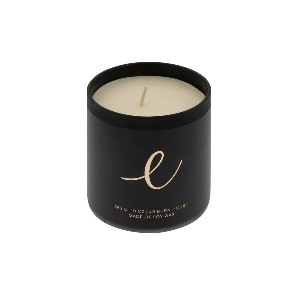 Geurkaars met sieraad zwart potje klein Geurkaars met sieraad zwart potje klein