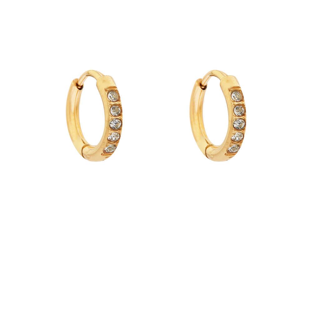 Oorringen steentjes klein goud Oorringen steentjes klein goud