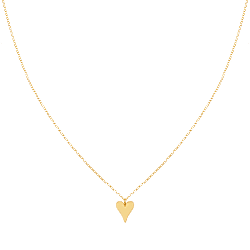 Ketting bedel bungelend hart goud Ketting bedel bungelend hart goud