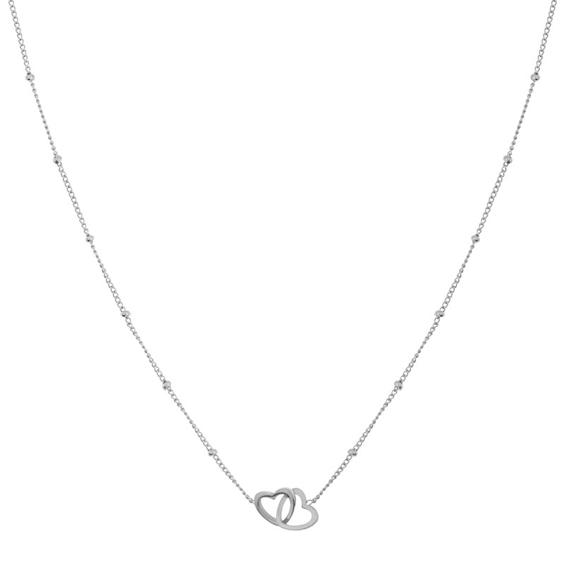 Ketting om te delen hartjes zilver Ketting om te delen hartjes zilver
