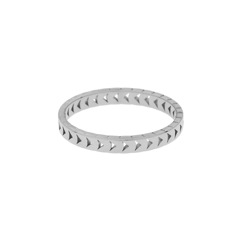 Ring minimalistische uitgesneden in het midden zilver