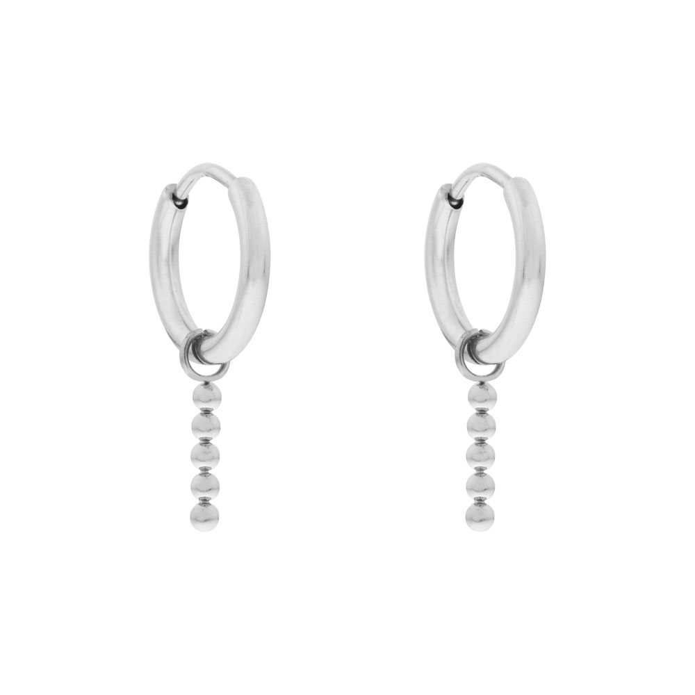 Earrings small with pendant bar dots