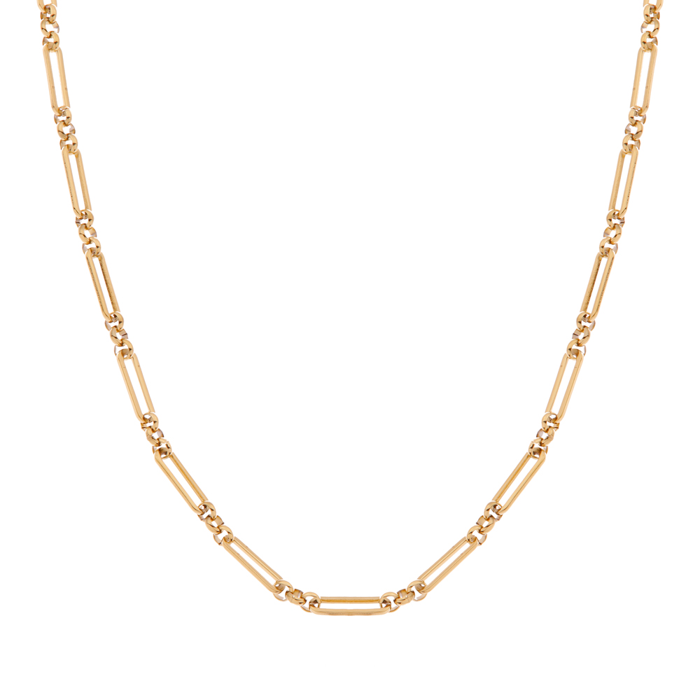 Necklace basic rounds and bars gold