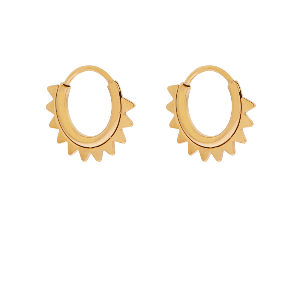 Earrings hoop spikes gold Earrings hoop spikes gold