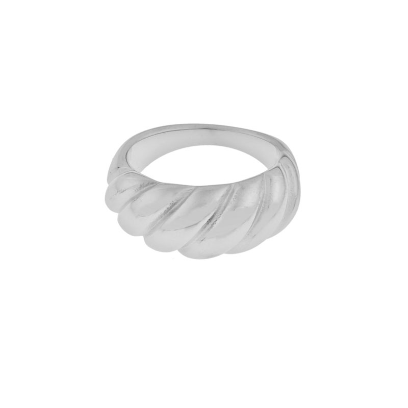 Ring statement croissant silver