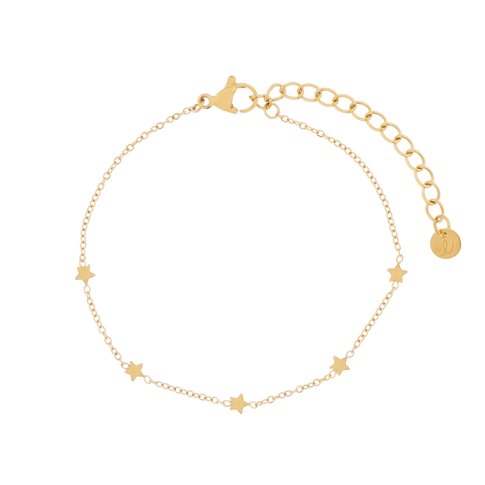 Armband mini sterretjes goud