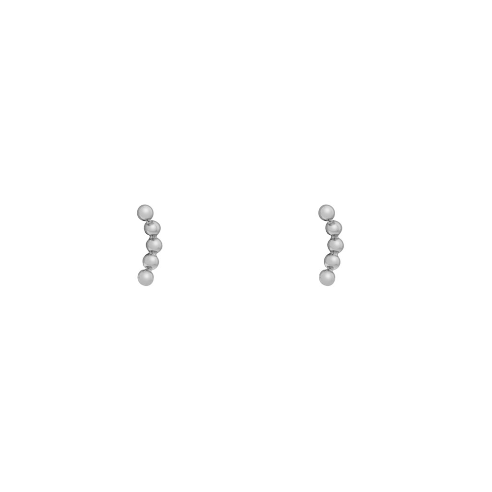 Stud earrings 5 dots silver