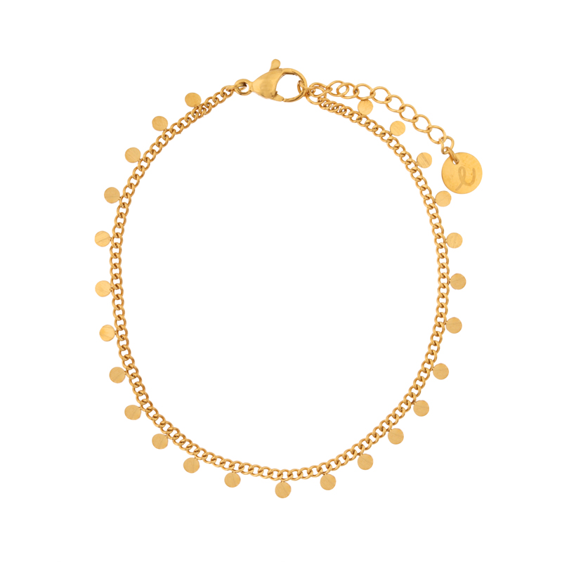 Anklet tiny coins gold