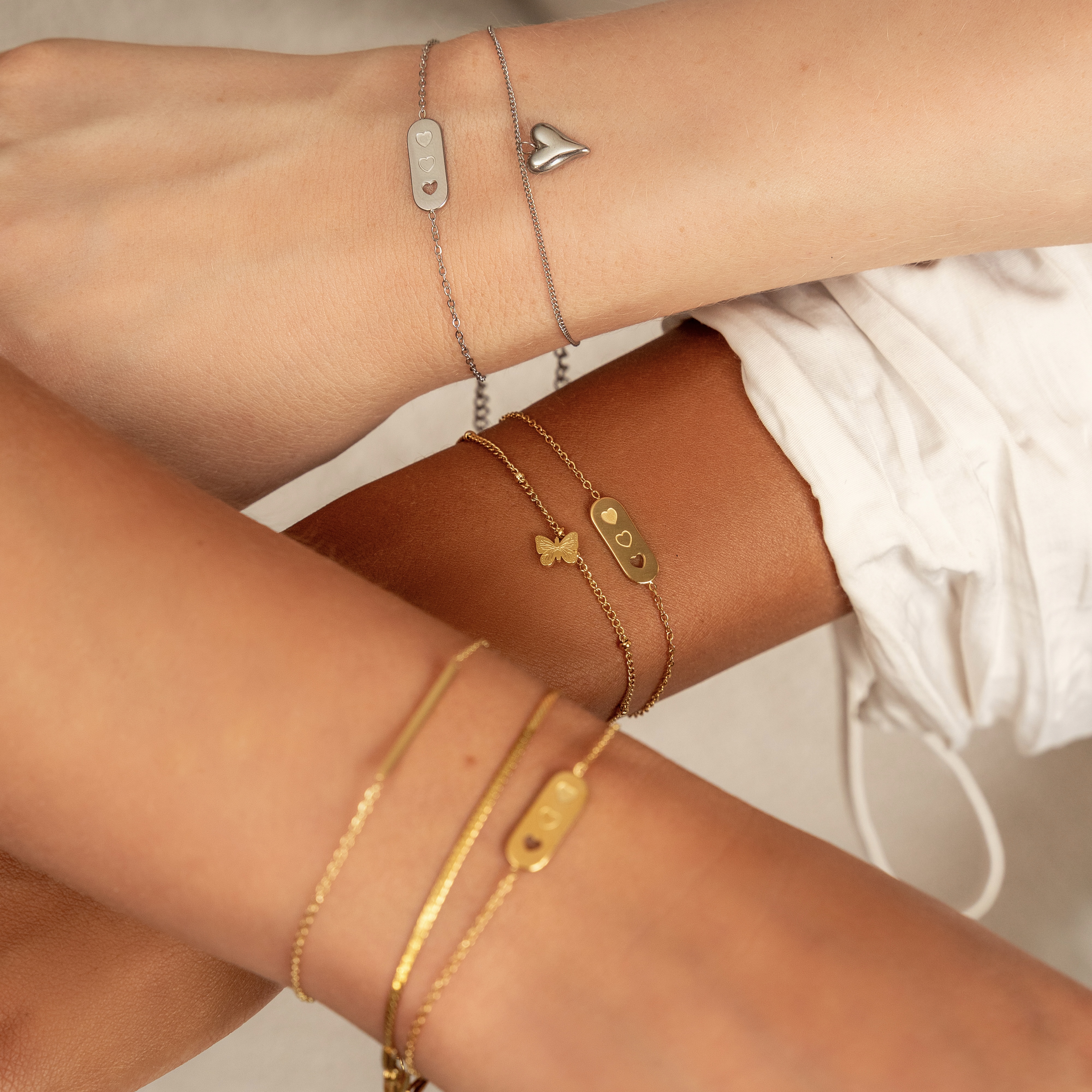 Bracelet share 3 hearts