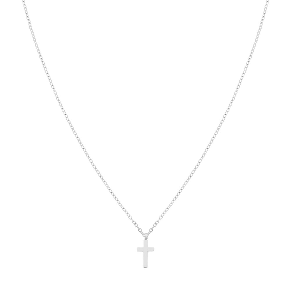 Necklace charm cross silver