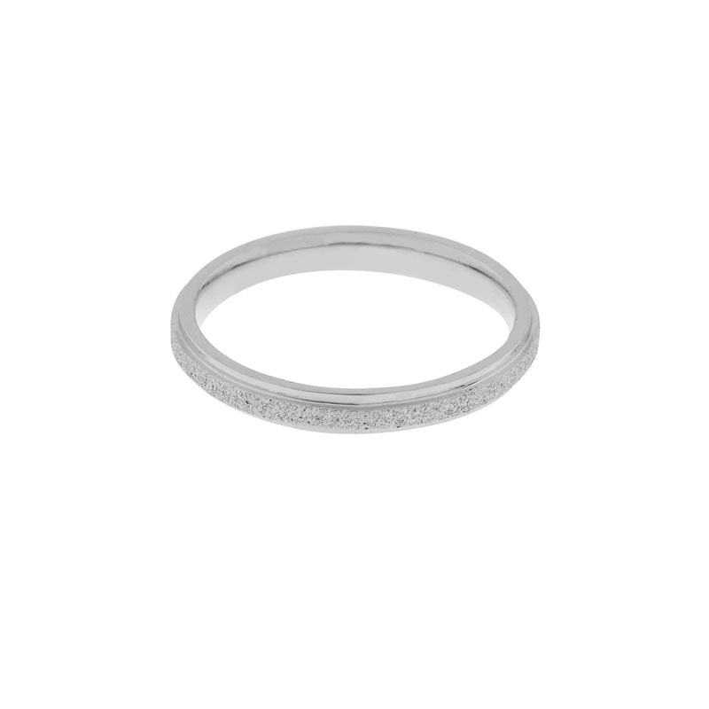 Ring minimalistisch glitter zilver
