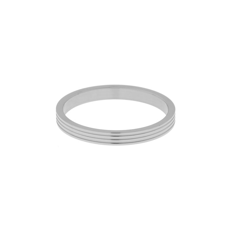 Ring minimalistisch fijne lijntjes zilver