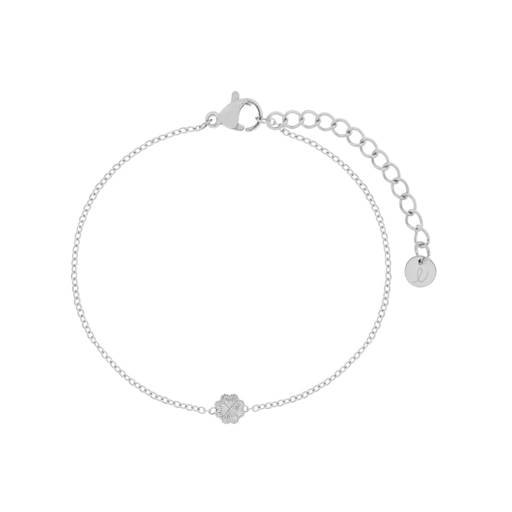 Bracelet charm clover silver