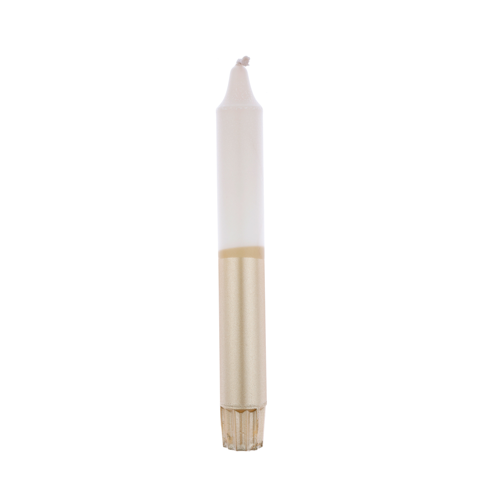 Dip dye dinner candle beige champagne