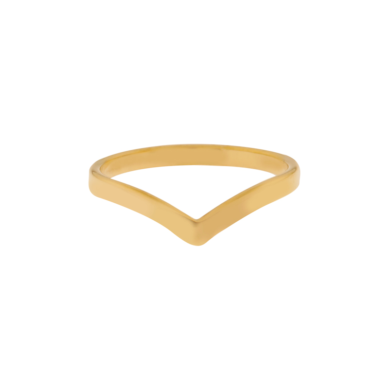 Ring basic V small gold