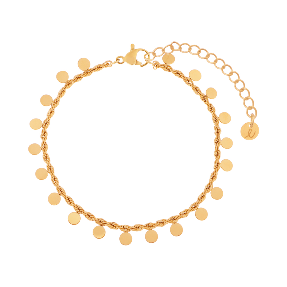 Anklet many coins gold